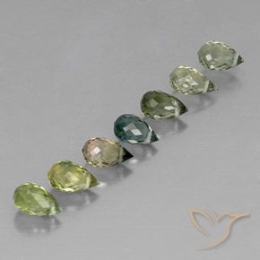 Pedras preciosas de Turmalina Multicolorido natural de 3.11 ct, Briolette, VS