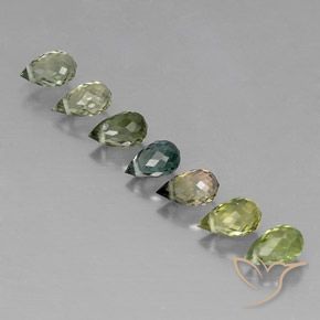 Pedras preciosas de Turmalina Multicolorido natural de 3.11 ct, Briolette, VS
