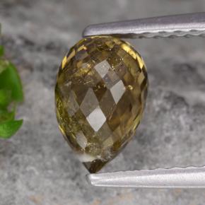 Turmalina multicolorido natural 1,36ct, briolete, SI