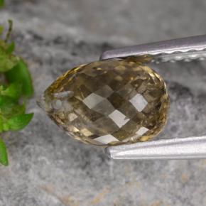Turmalina multicolorido natural 1,36ct, briolete, SI