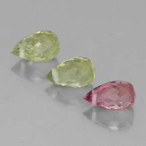 Pedras preciosas de turmalina multicolorido natural de  ct, briolete, VS