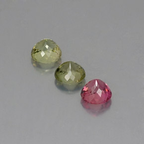 Pedras preciosas de turmalina multicolorido natural de  ct, corte redondo, VVS-VS