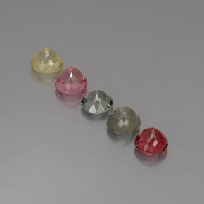 Pedras preciosas de turmalina multicolorido natural de  ct, corte redondo, VVS