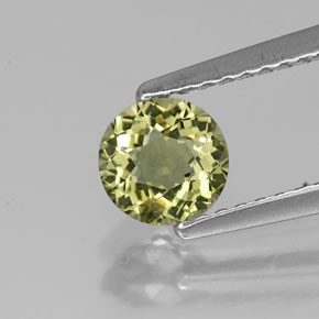 Turmalina verde natural 0,65ct, corte redondo, VVS-VS