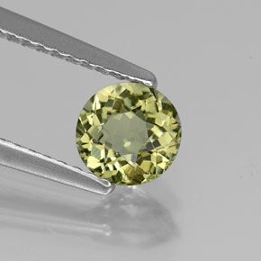 Turmalina verde natural 0,65ct, corte redondo, VVS-VS