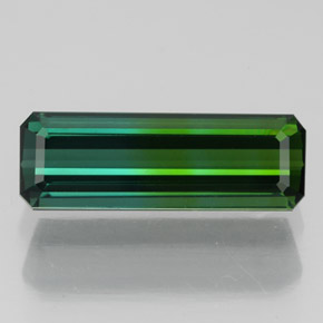 Turmalina verde natural 3,21ct, corte esmeralda, VVS