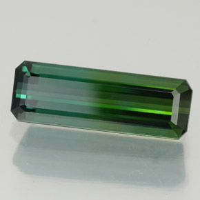 Turmalina verde natural 3,21ct, corte esmeralda, VVS