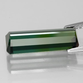 Turmalina verde natural 3,21ct, corte esmeralda, VVS
