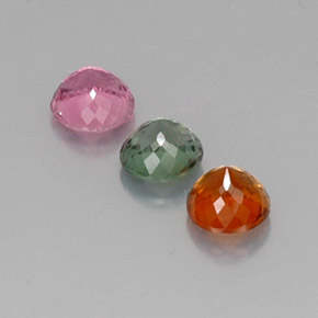 Pedras preciosas de turmalina multicolorido natural de  ct, corte redondo, VVS-VS