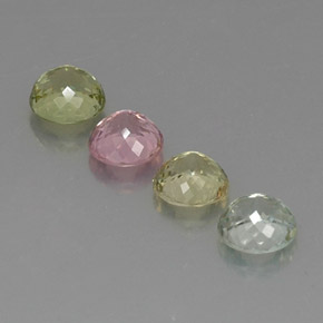Pedras preciosas de turmalina multicolorido natural de  ct, corte redondo, VVS-VS