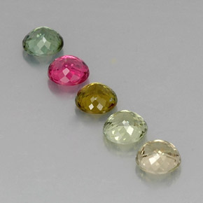 Pedras preciosas de turmalina multicolorido natural de  ct, corte redondo, VVS-VS