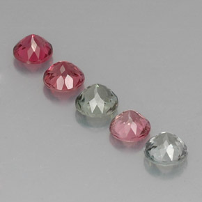 Pedras preciosas de turmalina multicolorido natural de  ct, corte redondo, VVS-VS