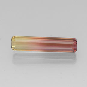 Turmalina bicolor natural 4,32ct, corte esmeralda, VVS