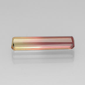Turmalina bicolor natural 4,32ct, corte esmeralda, VVS