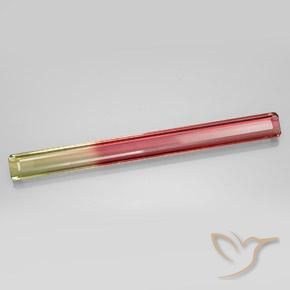 Turmalina bicolor Natural 17.35ct, Corte Octógono / Esmeralda, VVS