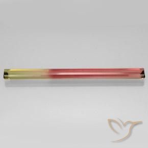 Turmalina bicolor Natural 17.35ct, Corte Octógono / Esmeralda, VVS