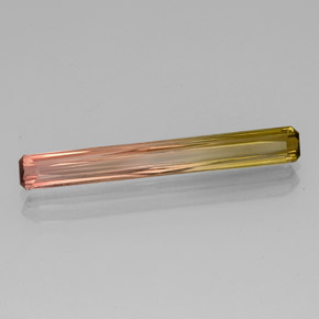 Turmalina bicolor natural 2,86ct, corte esmeralda, VVS-VS