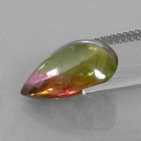 Turmalina multicolorido natural 4,43ct, transparente, transparente/translúcido