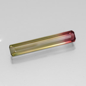 Turmalina multicolorido natural 2,68ct, corte esmeralda, VVS-VS