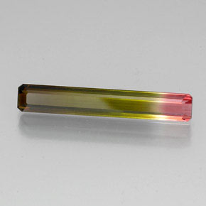 Turmalina multicolorido natural 5,66ct, corte esmeralda, VVS-VS