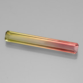 Turmalina bicolor natural 3,51ct, corte esmeralda, VVS-VS