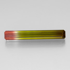 Turmalina multicolorido natural 5,07ct, corte esmeralda, VS-SI