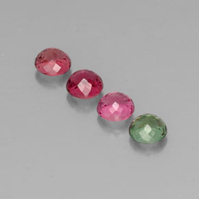 Pedras preciosas de turmalina multicolorido natural de  ct, corte redondo, VVS-VS