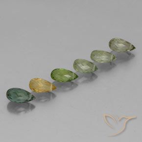Pedras preciosas de Turmalina Multicolorido natural de 2.76 ct, Briolette, VS