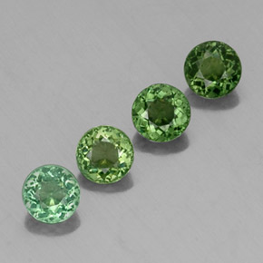 Pedras preciosas de turmalina verde natural de  ct, corte redondo, VVS-VS