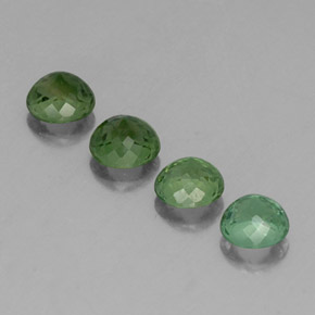 Pedras preciosas de turmalina verde natural de  ct, corte redondo, VVS-VS