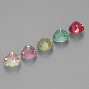 Pedras preciosas de turmalina multicolorido natural de  ct, corte redondo, VVS