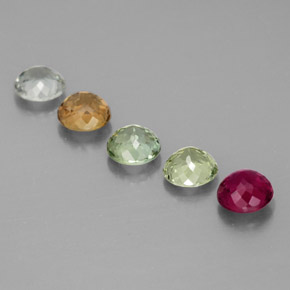 Pedras preciosas de turmalina multicolorido natural de  ct, corte redondo, VVS
