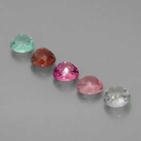 Pedras preciosas de turmalina multicolorido natural de  ct, corte redondo, VVS