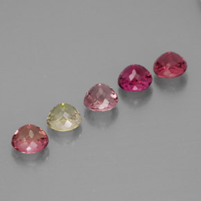 Pedras preciosas de turmalina multicolorido natural de  ct, corte redondo, VVS