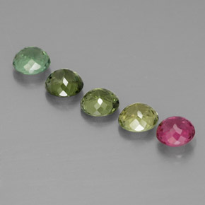 Pedras preciosas de turmalina multicolorido natural de  ct, corte redondo, VVS