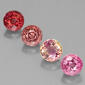 Pedras preciosas de turmalina multicolorido natural de  ct, corte redondo, VVS