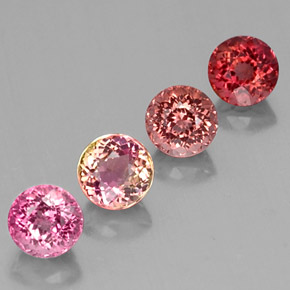 Pedras preciosas de turmalina multicolorido natural de  ct, corte redondo, VVS