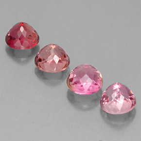 Pedras preciosas de turmalina multicolorido natural de  ct, corte redondo, VVS