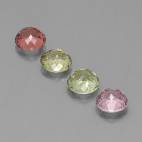 Pedras preciosas de turmalina multicolorido natural de  ct, corte redondo, VVS