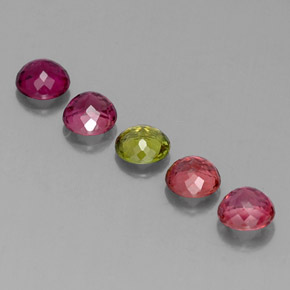Pedras preciosas de turmalina multicolorido natural de  ct, corte redondo, VVS