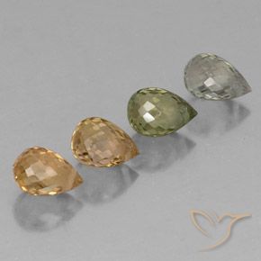 Pedras preciosas de Turmalina Multicolorido natural de 2.68 ct, Briolette, VS