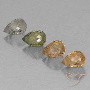 Pedras preciosas de Turmalina Multicolorido natural de 2.68 ct, Briolette, VS