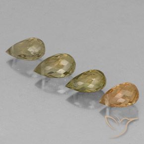 Pedras preciosas de Turmalina Multicolorido natural de 2.43 ct, Briolette, VS