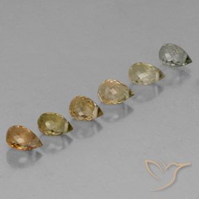 Pedras preciosas de Turmalina Multicolorido natural de 2.19 ct, Briolette, VS