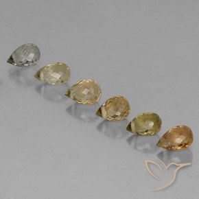 Pedras preciosas de Turmalina Multicolorido natural de 2.19 ct, Briolette, VS