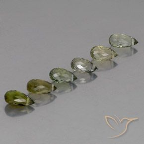 Pedras preciosas de Turmalina Verde médio natural de 3.37 ct, Briolette, VS-SI