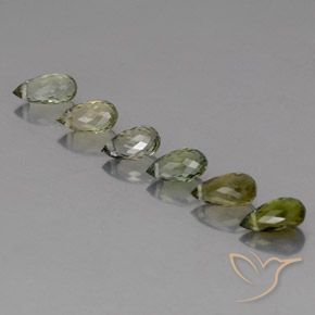 Pedras preciosas de Turmalina Verde médio natural de 3.37 ct, Briolette, VS-SI
