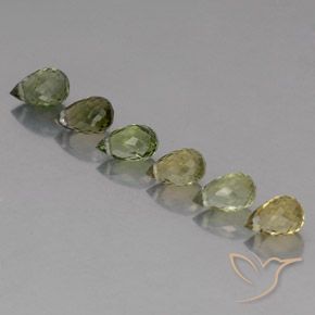 Pedras preciosas de Turmalina Verde Floresta Claro natural de 3.78 ct, Briolette, VS-SI