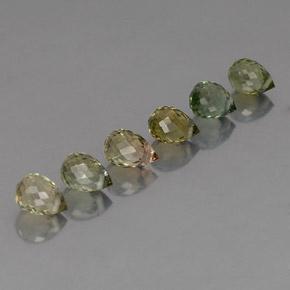 Pedras preciosas de turmalina verde natural de 3,10 ct, briolete, VS-SI
