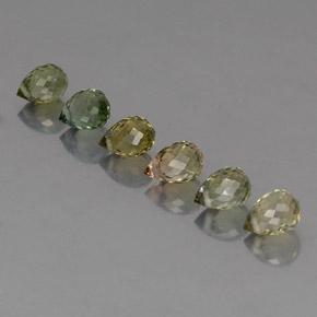 Pedras preciosas de turmalina verde natural de 3,10 ct, briolete, VS-SI